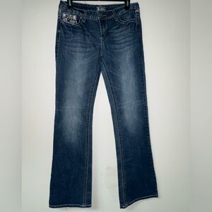 Soundgirl embellished bootcut jeans